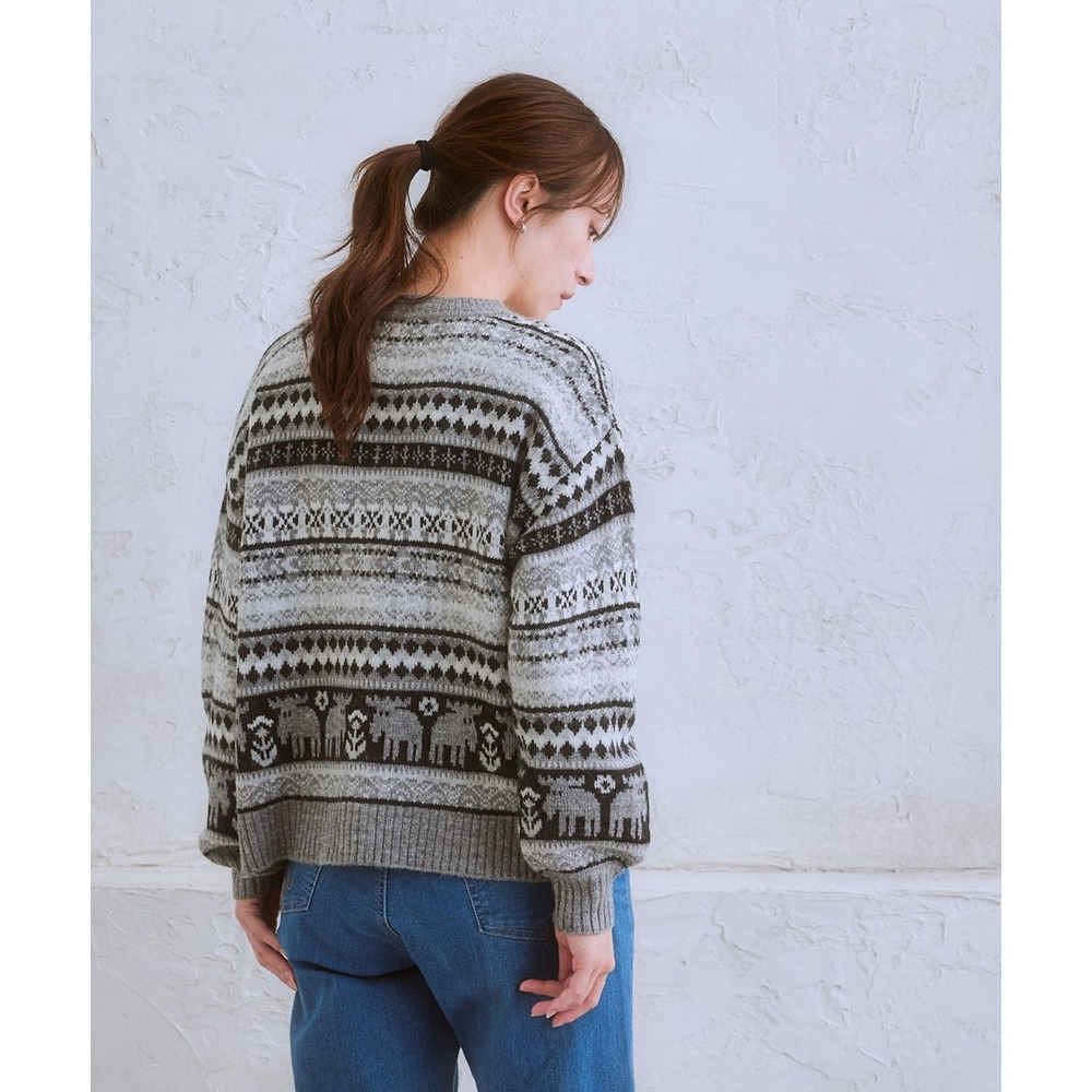 moz(モズ)ジャガードカーディガン 大きいサイズ7