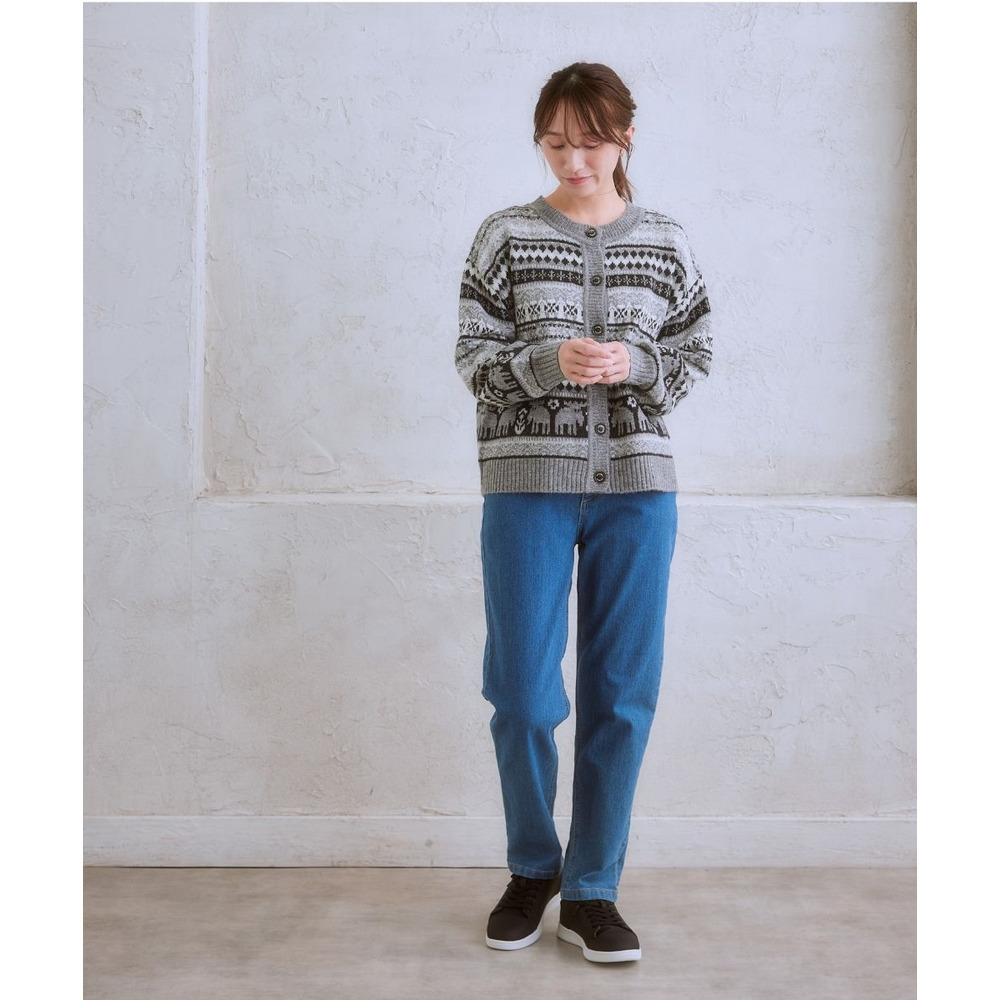 moz(モズ)ジャガードカーディガン 大きいサイズ8