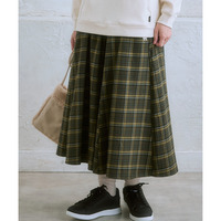 moz(モズ)ネルチェックフレアスカート 大きいサイズ