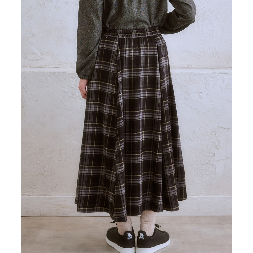 moz(モズ)ネルチェックフレアスカート 大きいサイズ11
