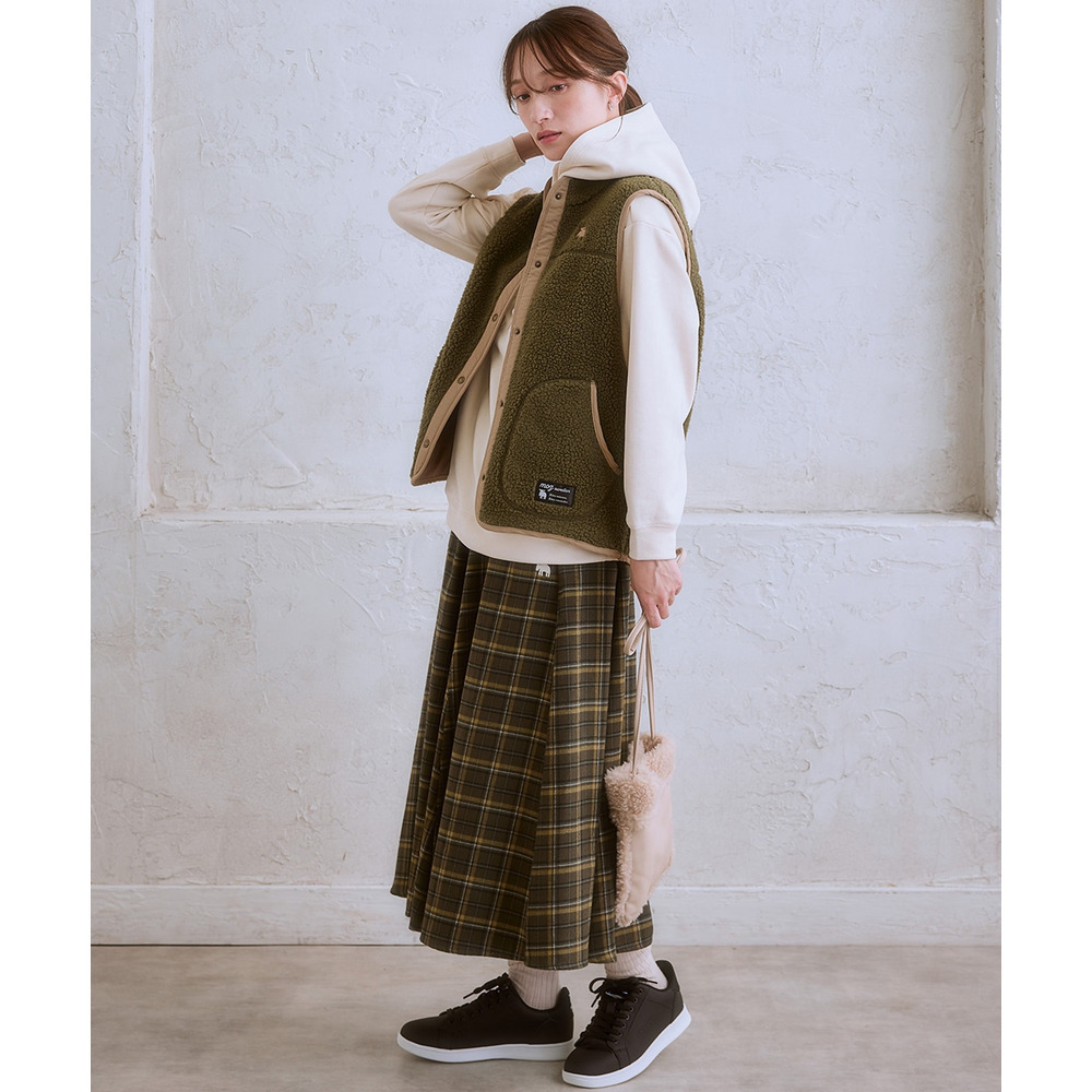 moz(モズ)ネルチェックフレアスカート 大きいサイズ6