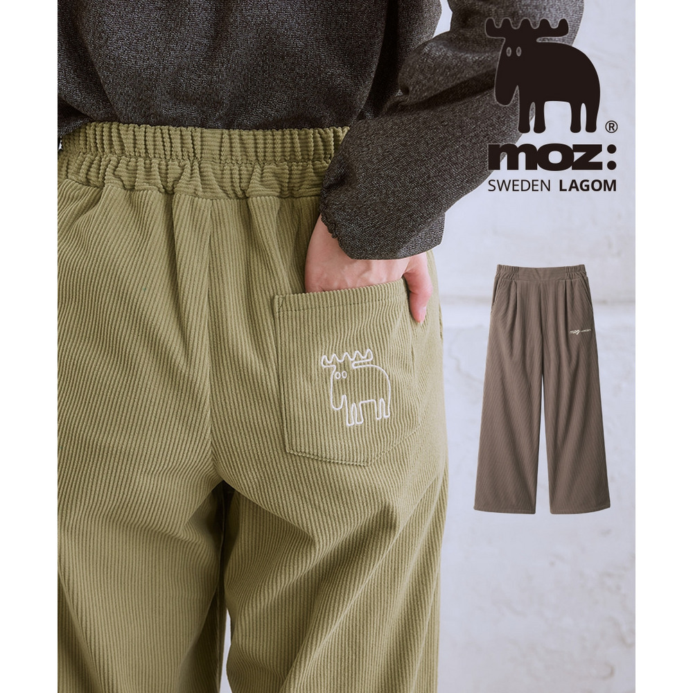 moz(モズ)コーデュロイストレートパンツ 大きいサイズ1