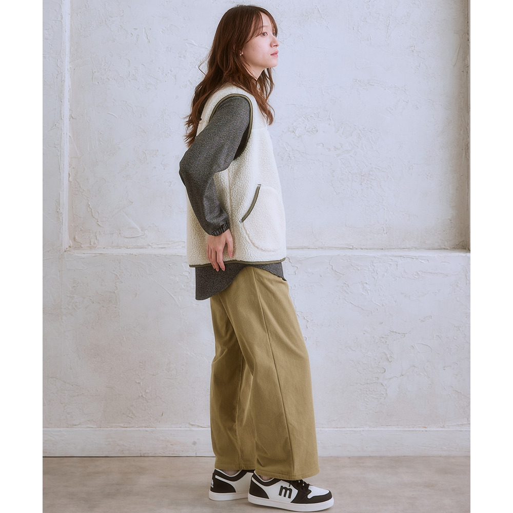 moz(モズ)コーデュロイストレートパンツ 大きいサイズ12