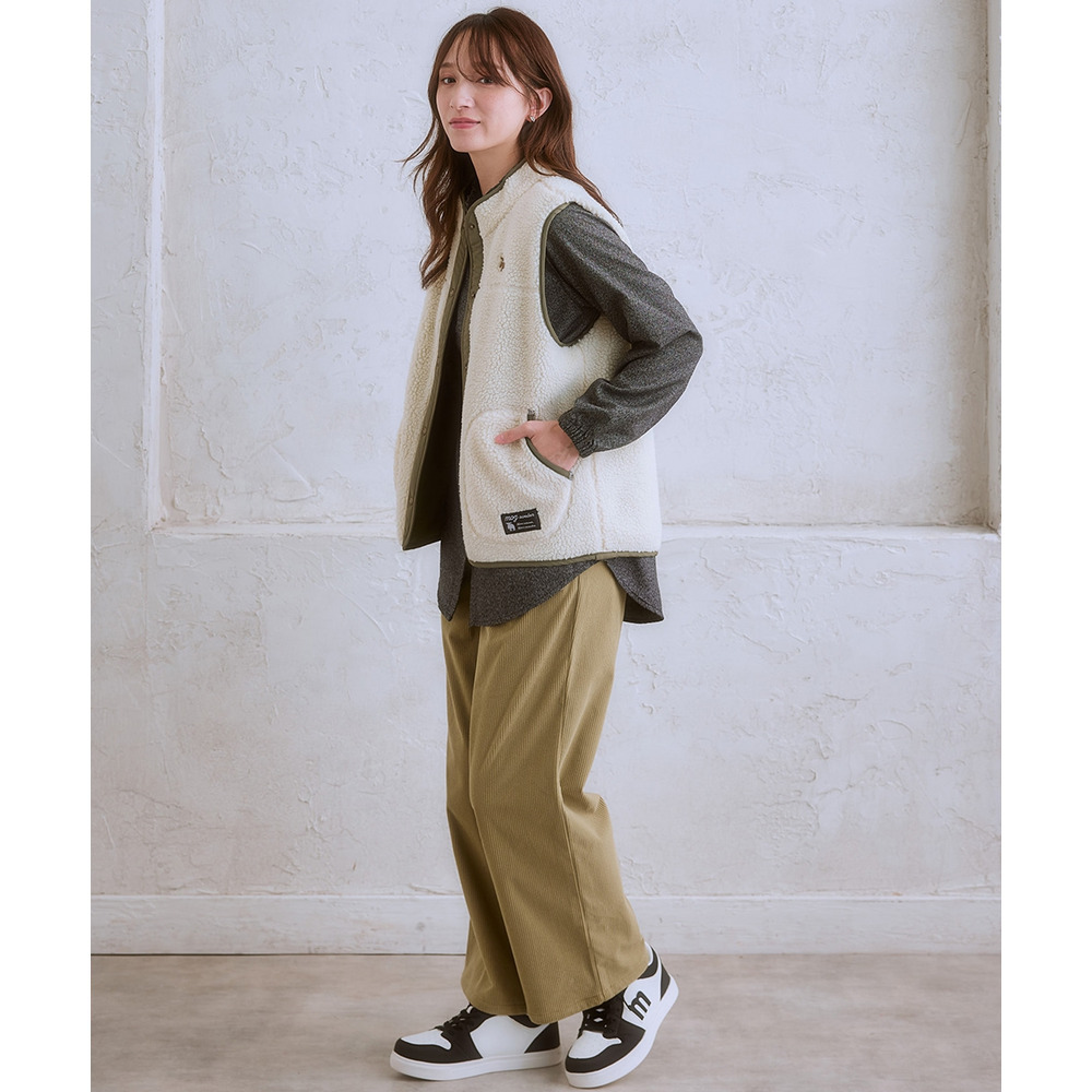 moz(モズ)コーデュロイストレートパンツ 大きいサイズ13