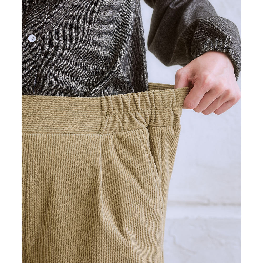 moz(モズ)コーデュロイストレートパンツ 大きいサイズ22