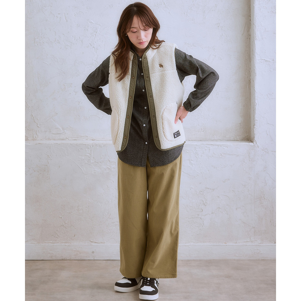 moz(モズ)コーデュロイストレートパンツ 大きいサイズ9