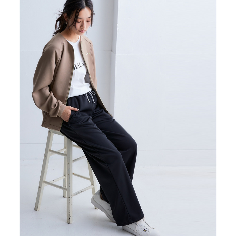 裏ベロアワイドパンツ(UVカット) 大きいサイズ12