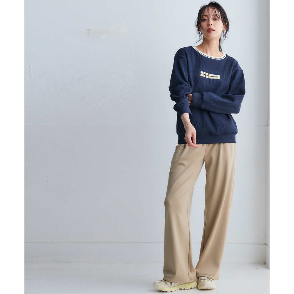 裏ベロアワイドパンツ(UVカット) 大きいサイズ15