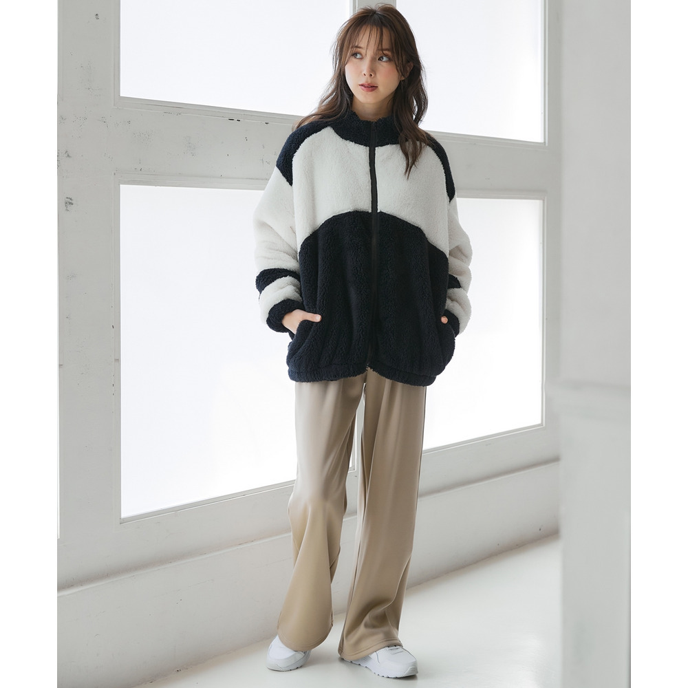 裏ベロアワイドパンツ(UVカット) 大きいサイズ22