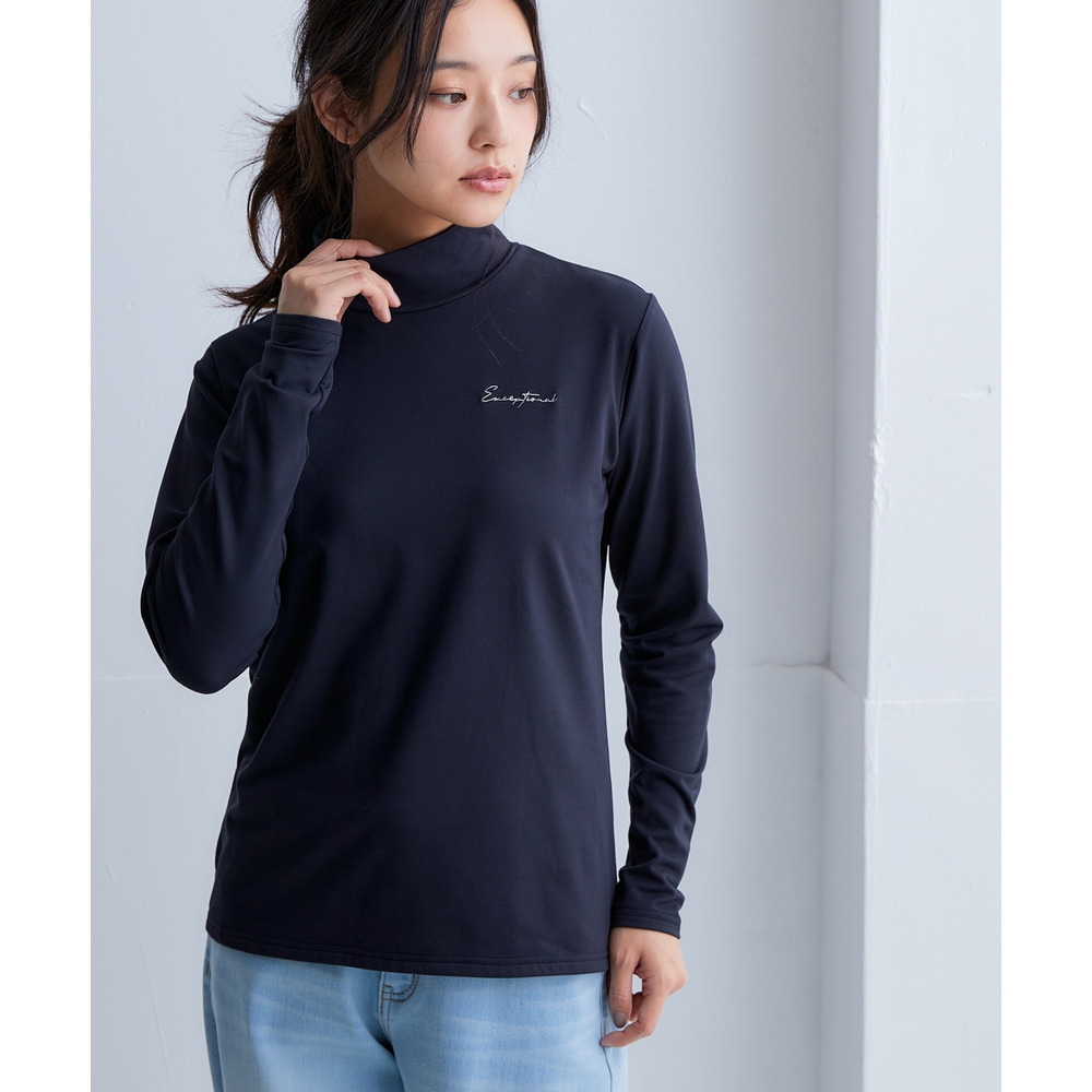 ハイネックピーチ起毛長袖Tシャツ(保温・吸汗速乾・UVカット) 大きいサイズ10