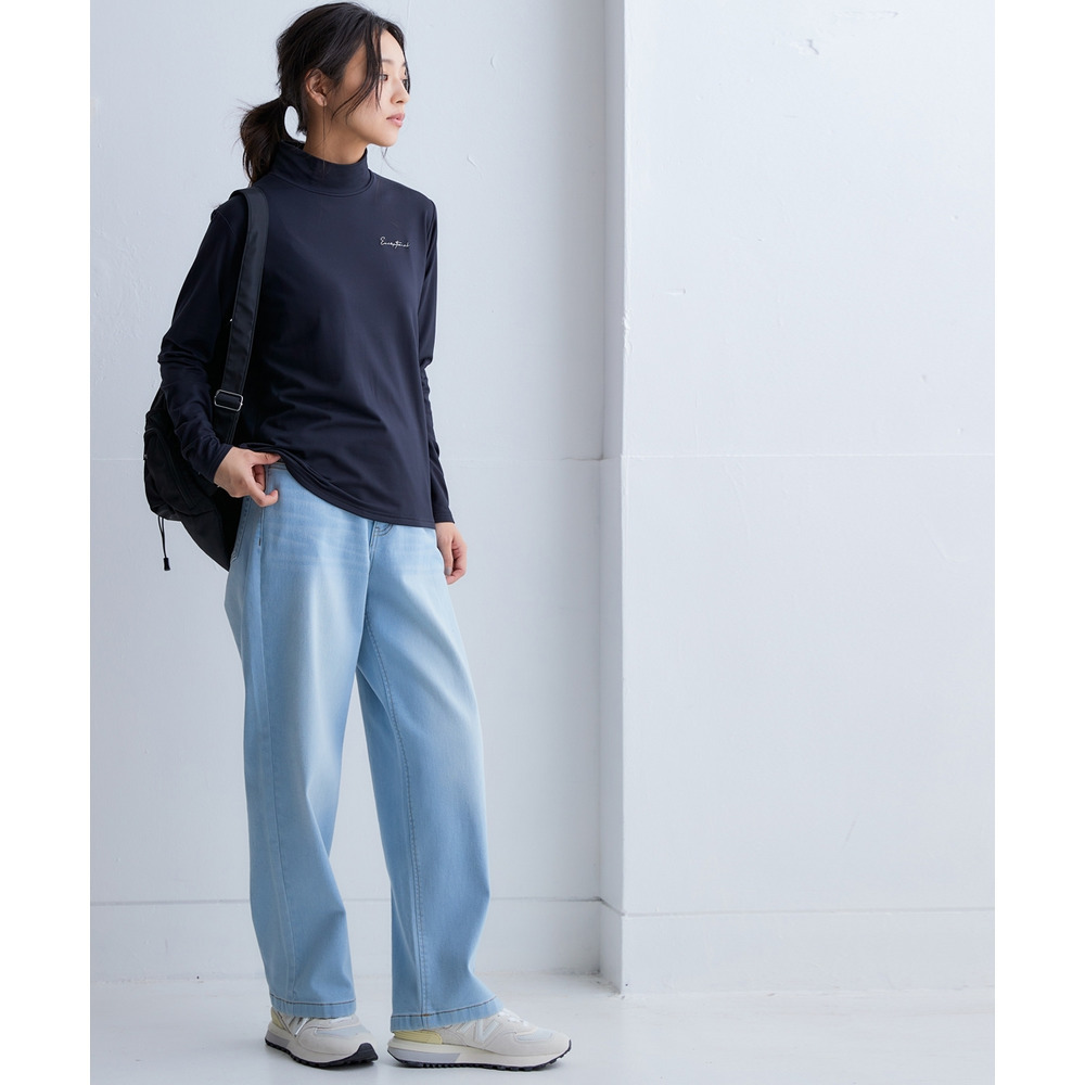 ハイネックピーチ起毛長袖Tシャツ(保温・吸汗速乾・UVカット) 大きいサイズ12