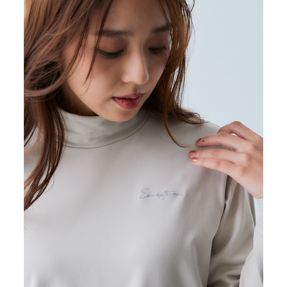 ハイネックピーチ起毛長袖Tシャツ(保温・吸汗速乾・UVカット) 大きいサイズ9