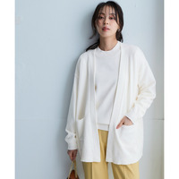 洗えるトッパーニットカーディガン【毛玉になりにくいふんわりもちもち素材】 大きいサイズ