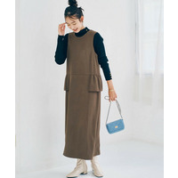 フリルデザインジャンパースカート 大きいサイズ