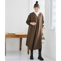 ゆるシルエットフロッキードットワンピース 大きいサイズ