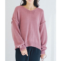 ゆるシルエットニットプルオーバー 大きいサイズ