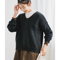 ゆるシルエットニットプルオーバー 大きいサイズ