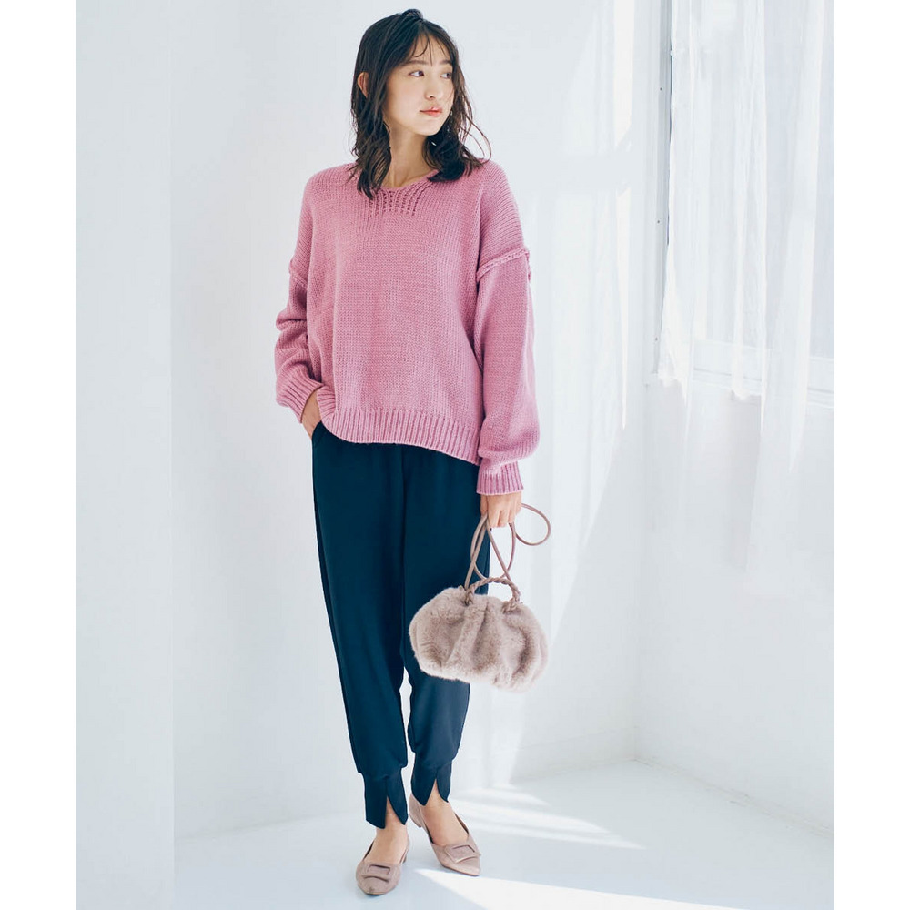 ゆるシルエットニットプルオーバー 大きいサイズ12