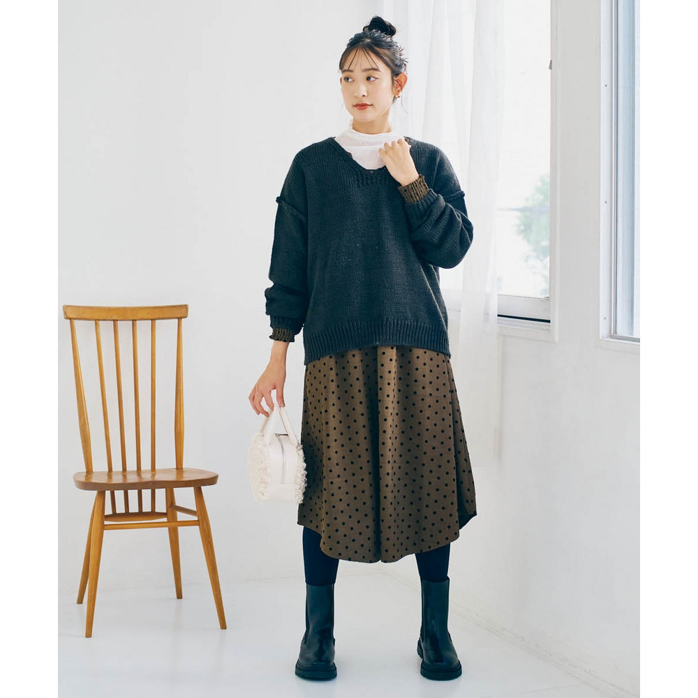 ゆるシルエットニットプルオーバー 大きいサイズ14