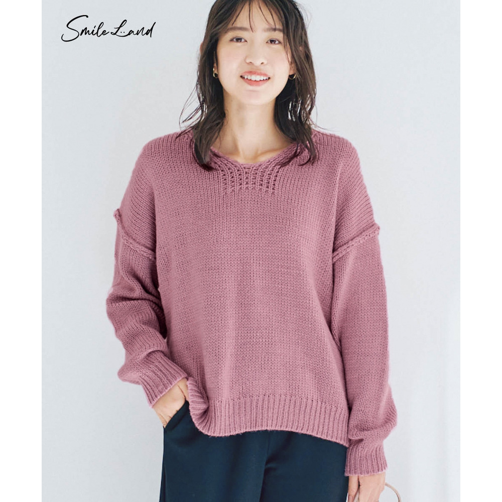 ゆるシルエットニットプルオーバー 大きいサイズ2