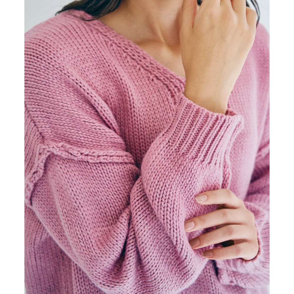 ゆるシルエットニットプルオーバー 大きいサイズ7