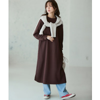 キルト風ロング丈ワンピース 大きいサイズ