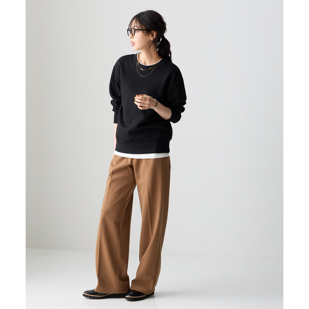 綿100%裏起毛スウェットゆるシルエットプルオーバー 大きいサイズ14