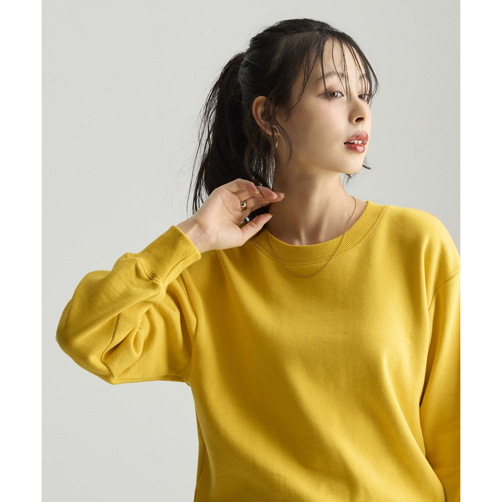 綿100%裏起毛スウェットゆるシルエットプルオーバー 大きいサイズ20