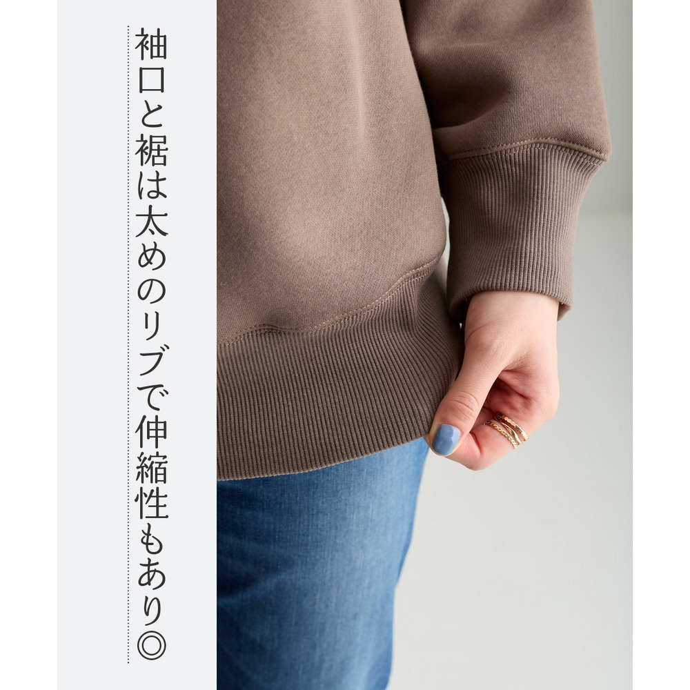 綿100%裏起毛スウェットゆるシルエットプルオーバー 大きいサイズ8