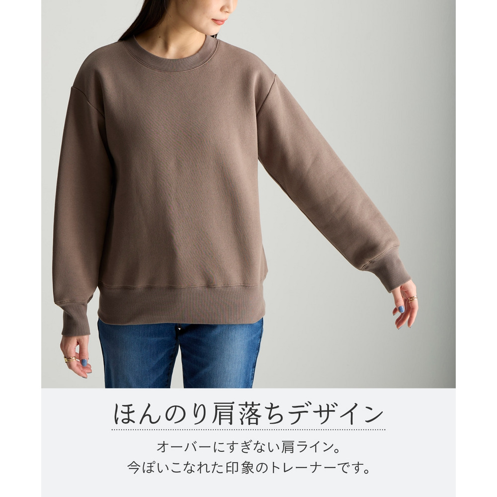 綿100%裏起毛スウェットゆるシルエットプルオーバー 大きいサイズ9
