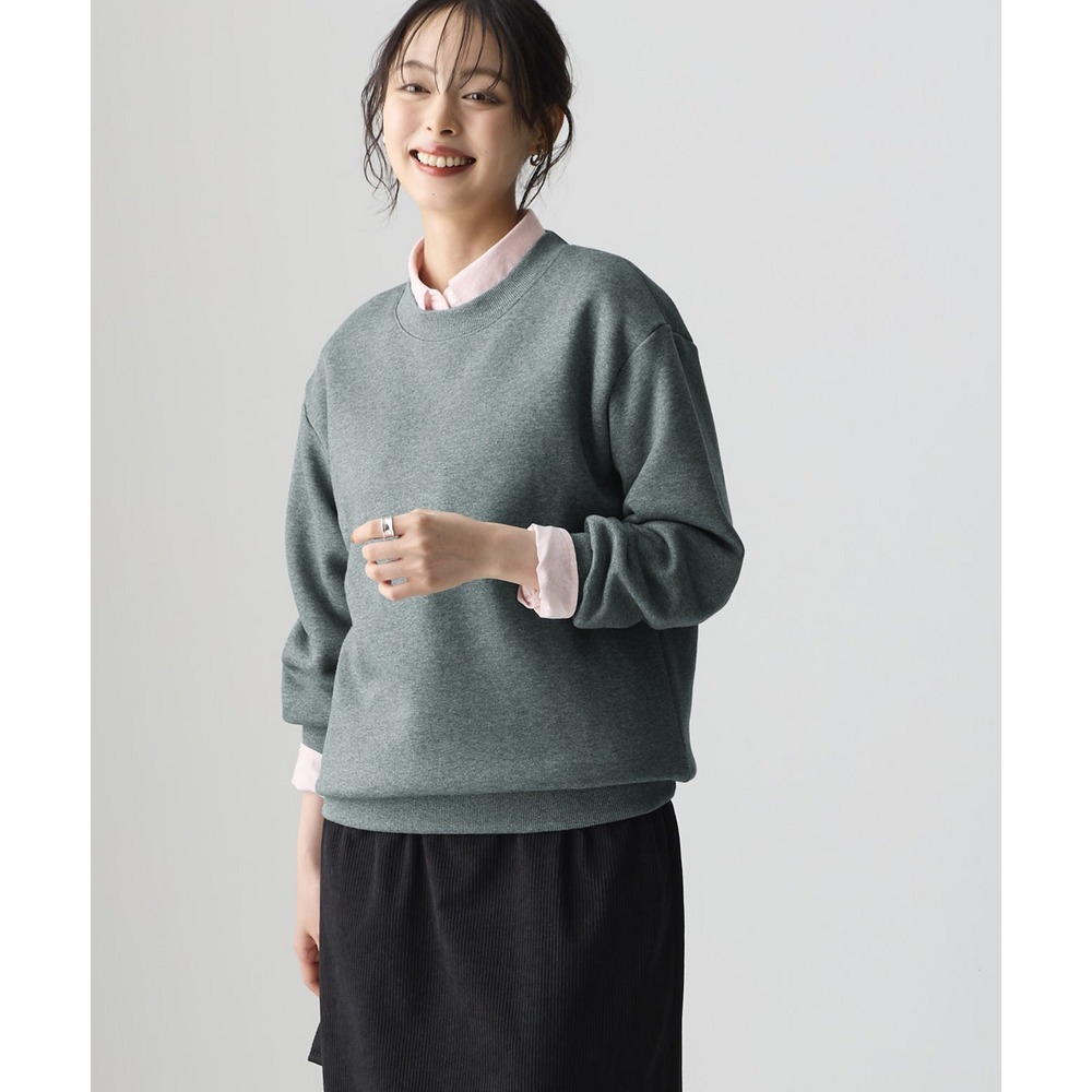 綿100%裏起毛スウェットゆるシルエットプルオーバー 大きいサイズ1