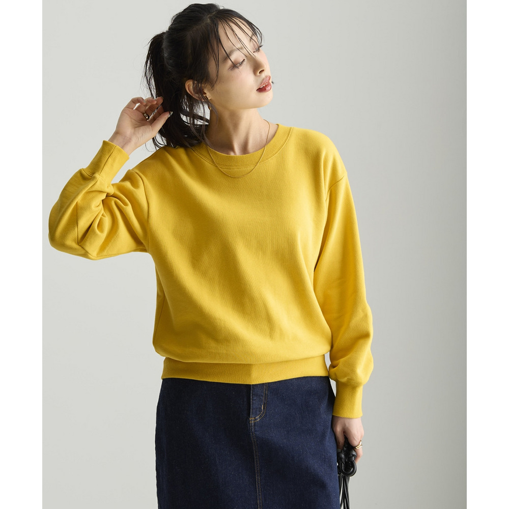 綿100%裏起毛スウェットゆるシルエットプルオーバー 大きいサイズ1