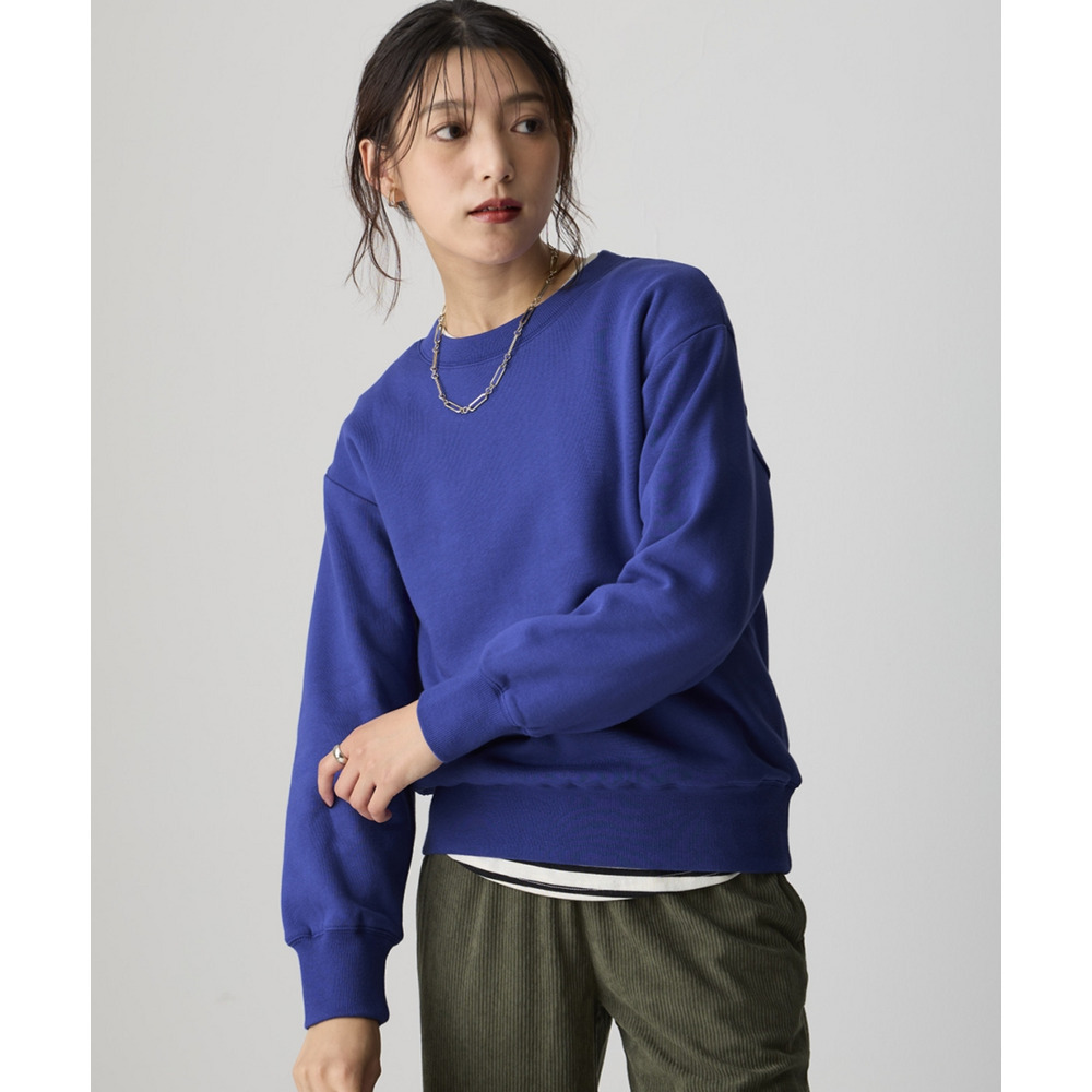 綿100%裏起毛スウェットゆるシルエットプルオーバー 大きいサイズ1