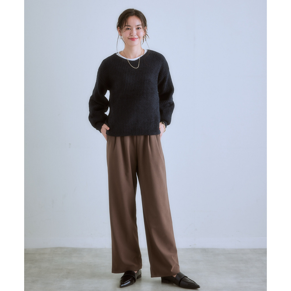 ふんわりやわらかVネック軽量ニット 大きいサイズ15