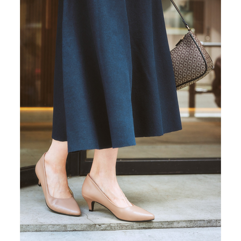 【ふんわりモチモチ素材】ミディー丈ニットフレアスカート 大きいサイズ10