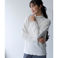 洗えるカットソーフェザーメロー使いタートルプルオーバー　大きいサイズ