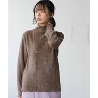 洗えるカットソーフェザーメロー使いタートルプルオーバー　大きいサイズ