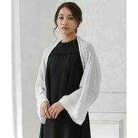 【結婚式・パーティードレス】ボレロにもなる透かし網ストール 大きいサイズ