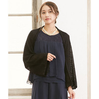 【結婚式・パーティードレス】ボレロにもなる透かし網ストール 大きいサイズ