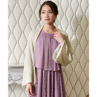 【結婚式・パーティードレス】ボレロにもなる透かし網ストール 大きいサイズ