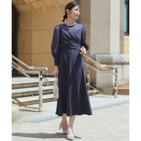 【結婚式・パーティードレス】カシュクールウエストバックリボンワンピースドレス 大きいサイズ