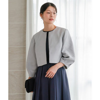 【結婚式・パーティードレス】デザインスリーブシャンタンジャケット 大きいサイズ