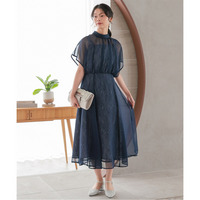 【結婚式・パーティードレス】シフォンオーガンジーレイヤードワンピースドレス 大きいサイズ