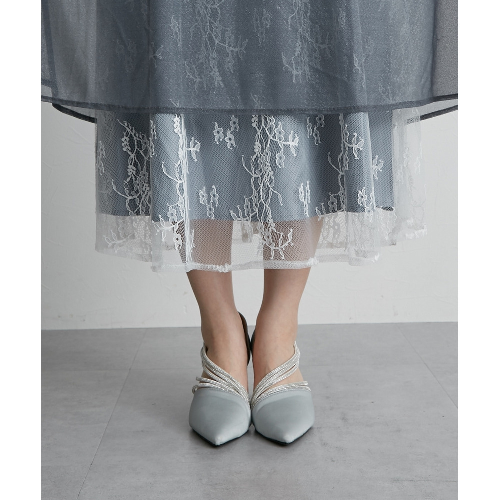 【結婚式・パーティードレス】デザインスリーブラメチュールワンピースドレス 大きいサイズ24