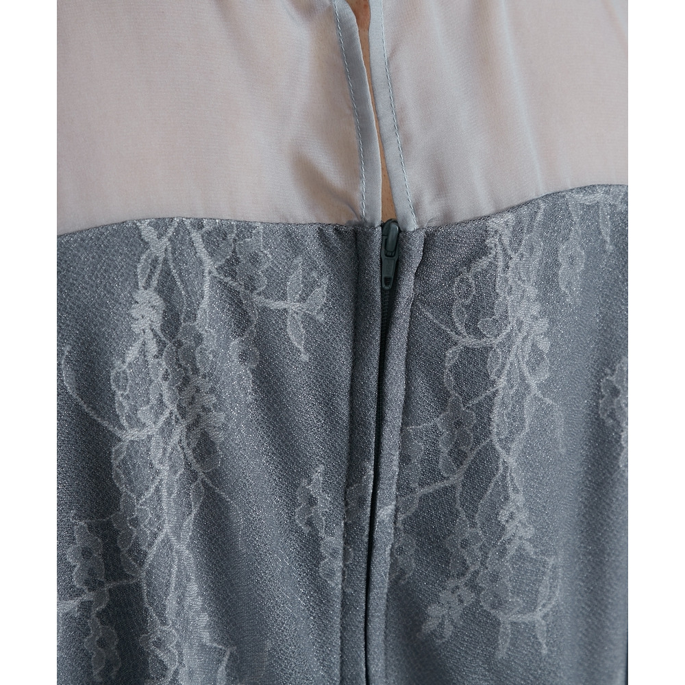 【結婚式・パーティードレス】デザインスリーブラメチュールワンピースドレス 大きいサイズ26