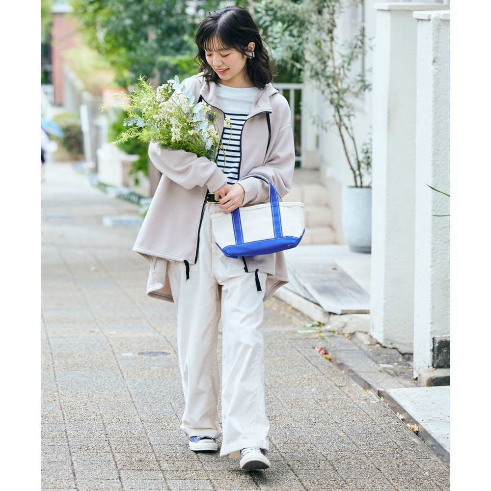 なめらかポンチゆったりパーカーコート 大きいサイズ19