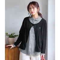 カーディガンドッキングシャツトップス 大きいサイズ