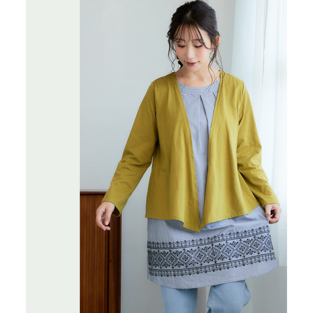 重ね着風裾刺しゅうチュニック 大きいサイズ13