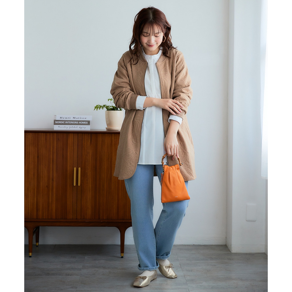 ふくれフラワージャガードロングMA-1 大きいサイズ13