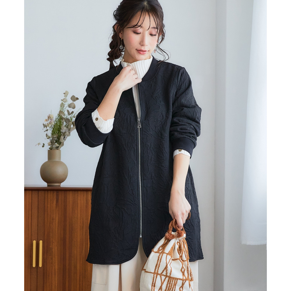 ふくれフラワージャガードロングMA-1 大きいサイズ18